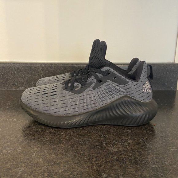 Adidas Alphabounce Plus J 'Core Black Grey' - Size 5.5 - Picture 4 of 9